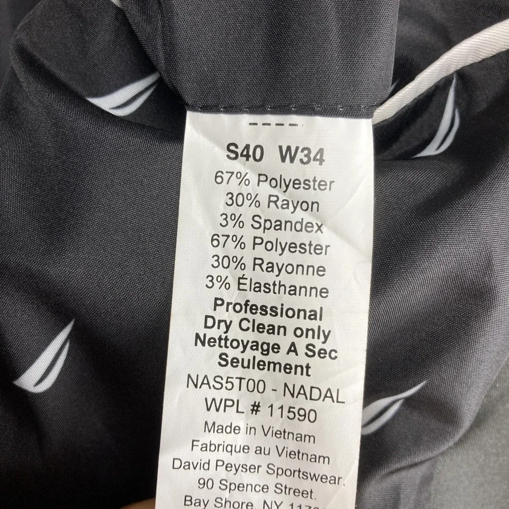 Nautica Mens Modern fit Tuxedo Jacket 40S No Pants Black